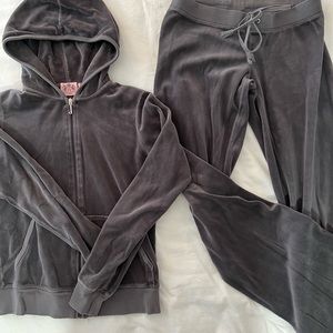 Juicy Couture velour tracksuit-gray, size medium
